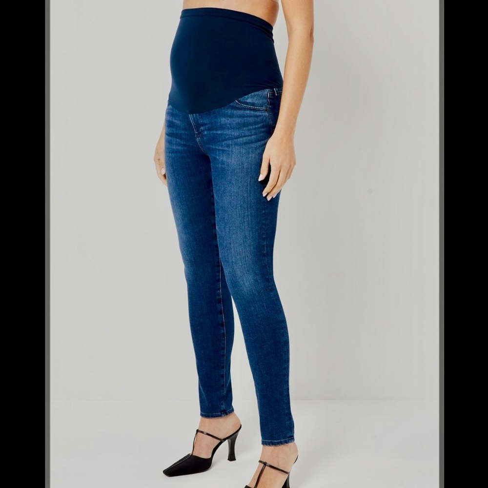 AG dark denim maternity skinny jeans - size 26R